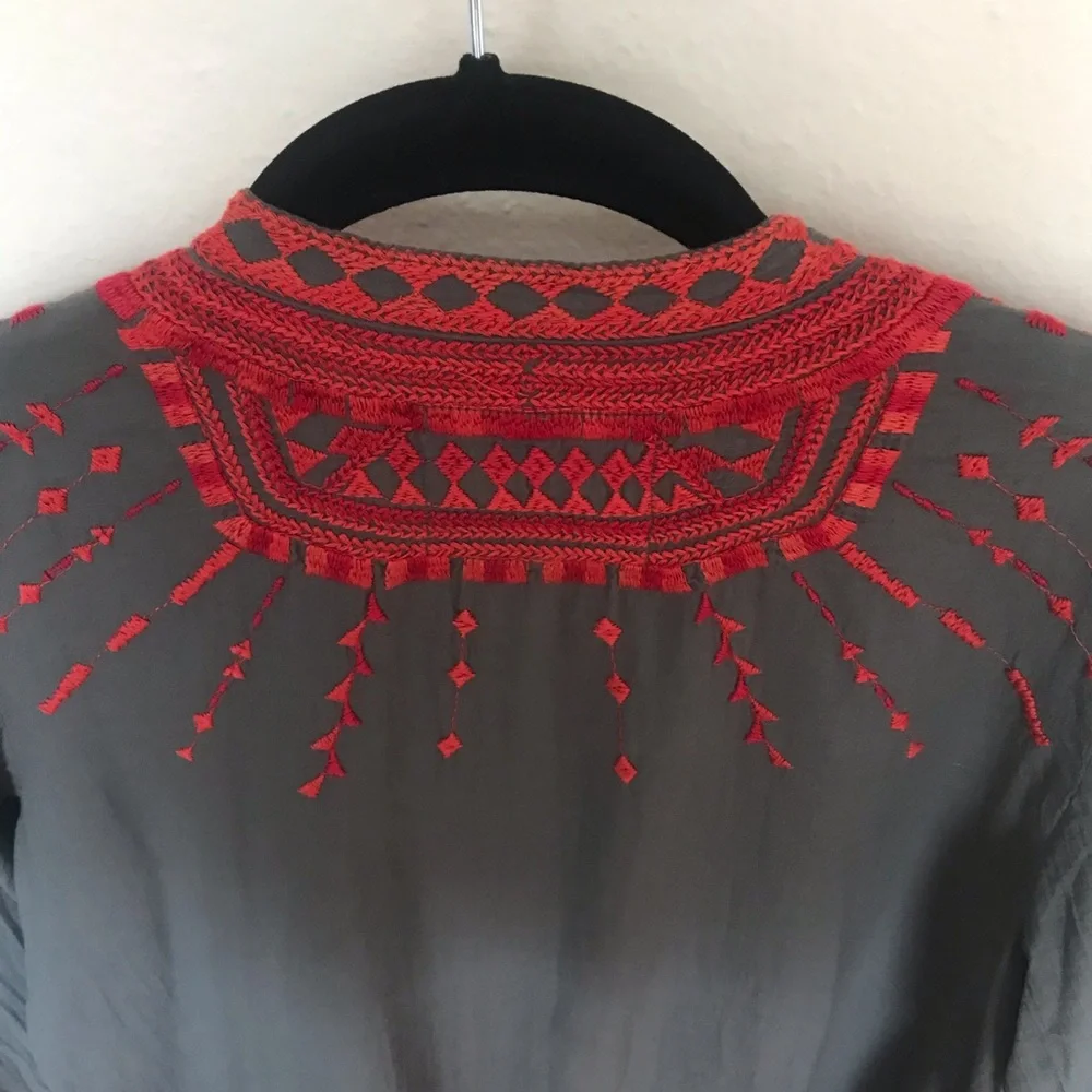 🎉HOST PICK🎉 Johnny Was Biya Button Front Gauze Tunic - Picture 5 of 6